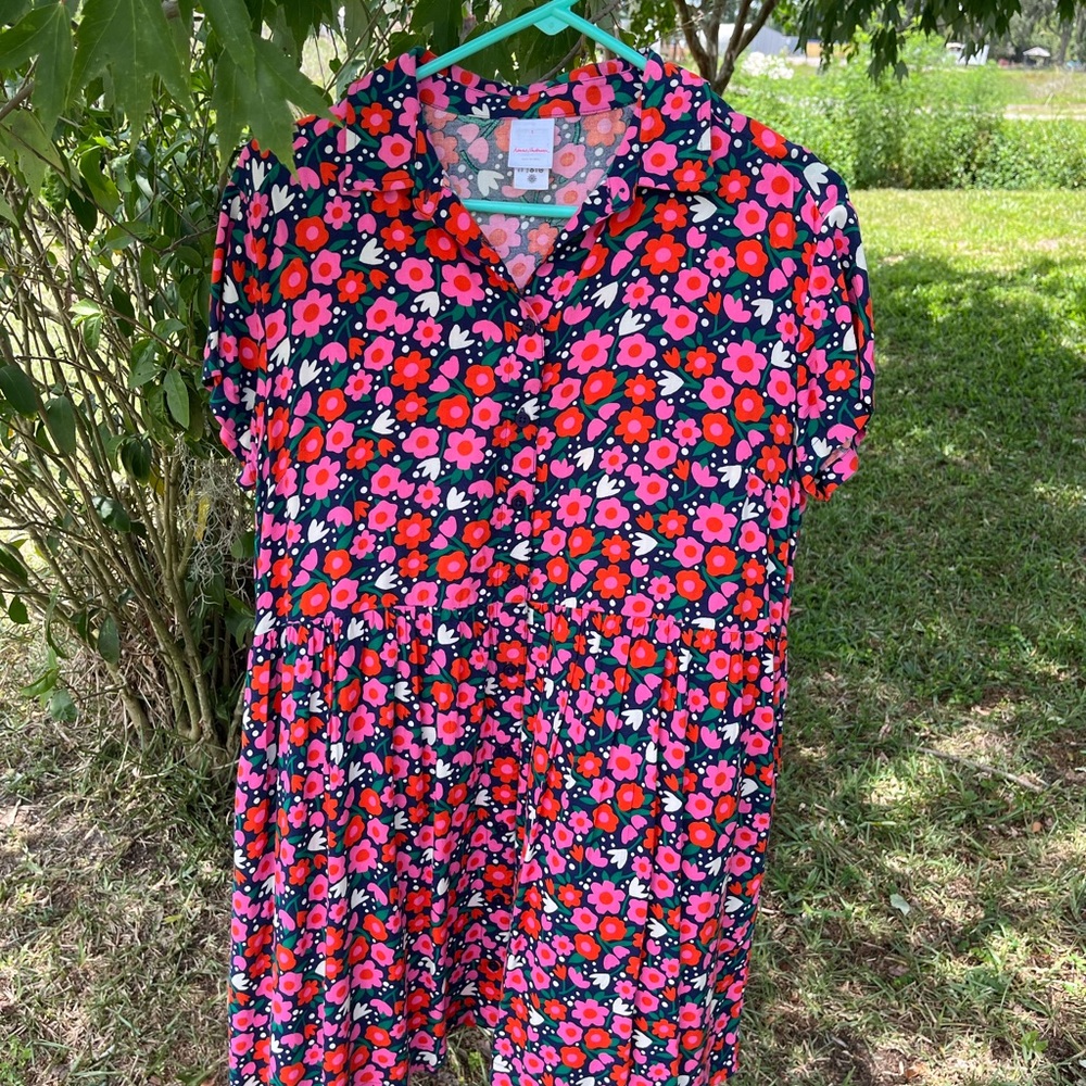 Hanna Andersson Colorful Floral Dress Women sz Small